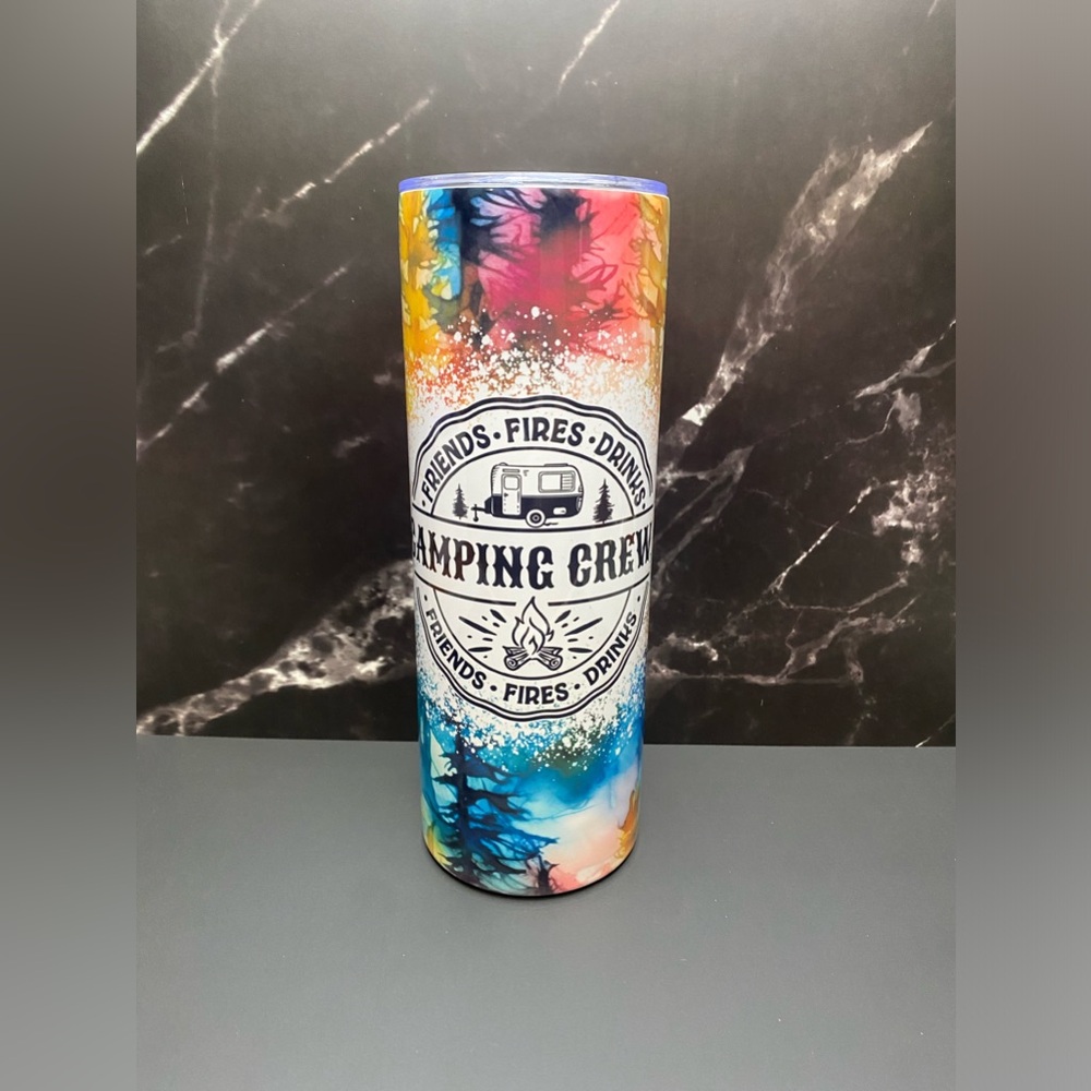 Colorful Camping & Trees 20oz Tumbler Cup